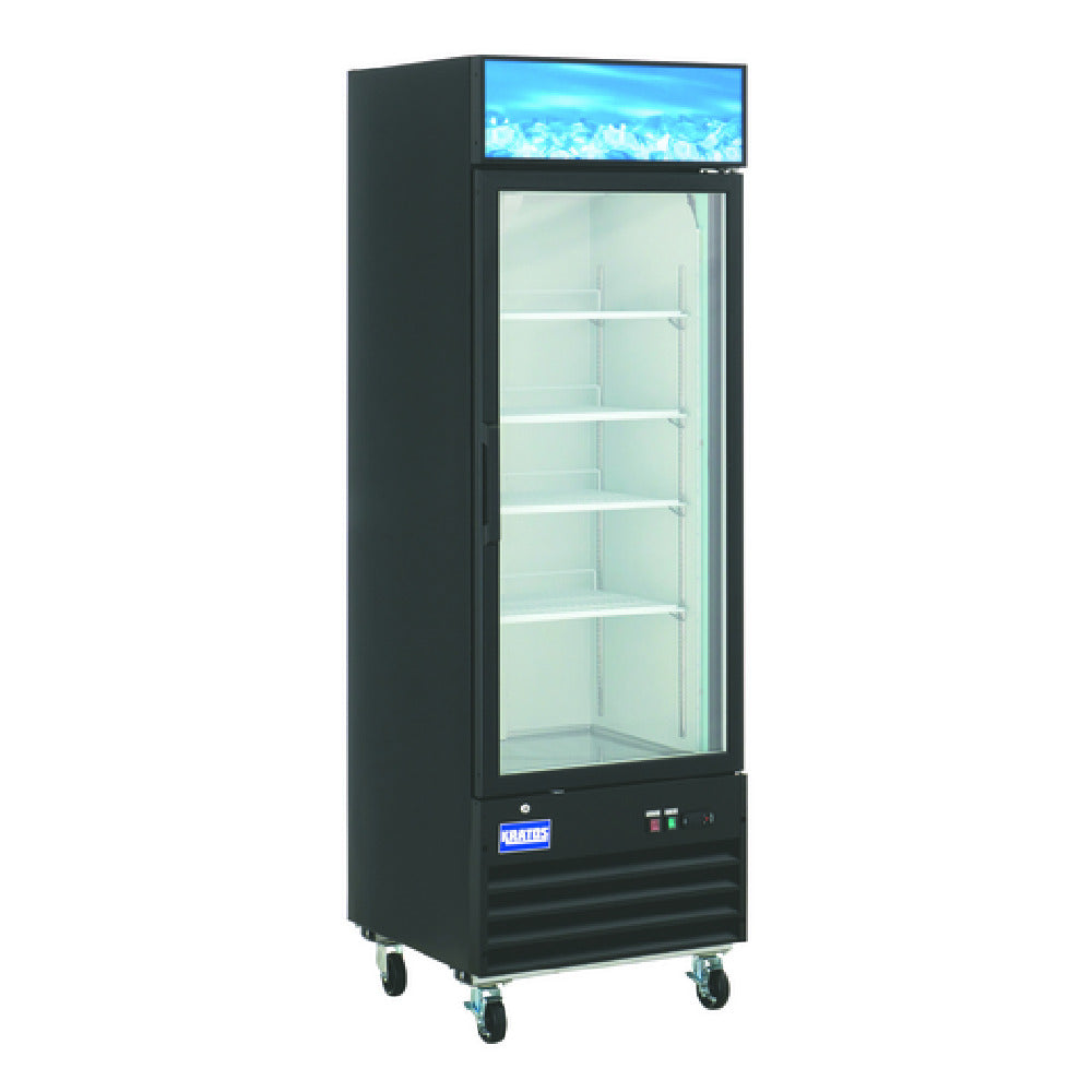 Hubert 146364 - Kratos Merchandising Freezer, 27"W, (1) Self-closing Door Made Of Dual-pane Glass