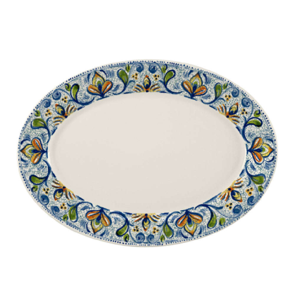 Steelite HL15763906 Rolled Edge Oval Platter 13.375" X 9.25" X 1.5" RE & NR