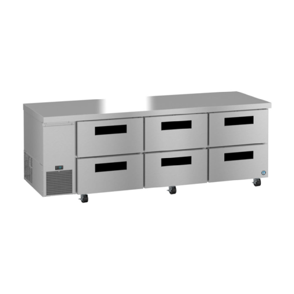 Hoshizaki ULR93B-D6 - Steelheart Series Undercounter Refrigerator, Reach-in, Three-section