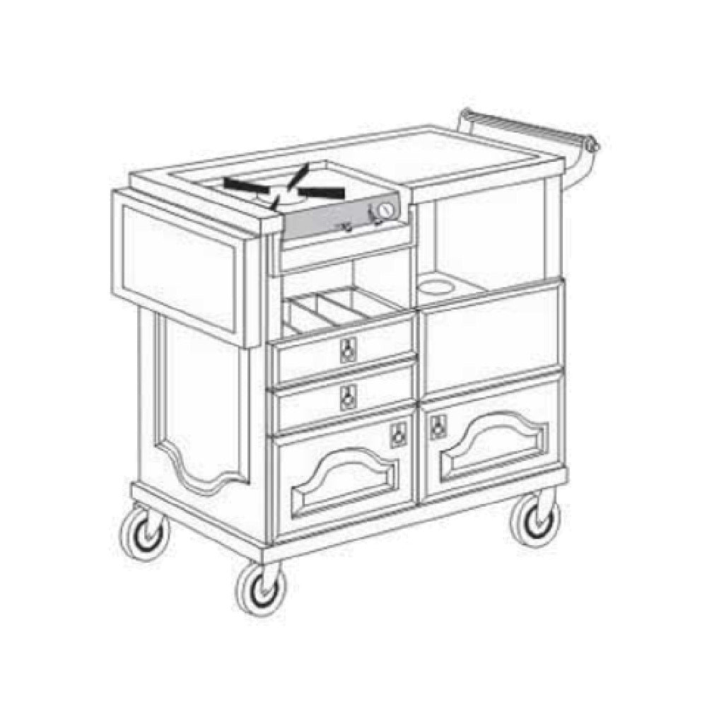 Forbes Industries 5658 Flambe Cart Hardwood Butane
