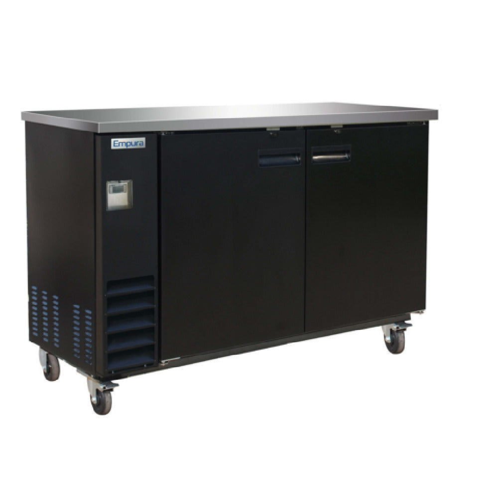 Empura E-KBB60-2-24 - Back Bar Cooler, 2 Swing Solid Doors, 61"W X 24 7/16"D X 41 3/4"H