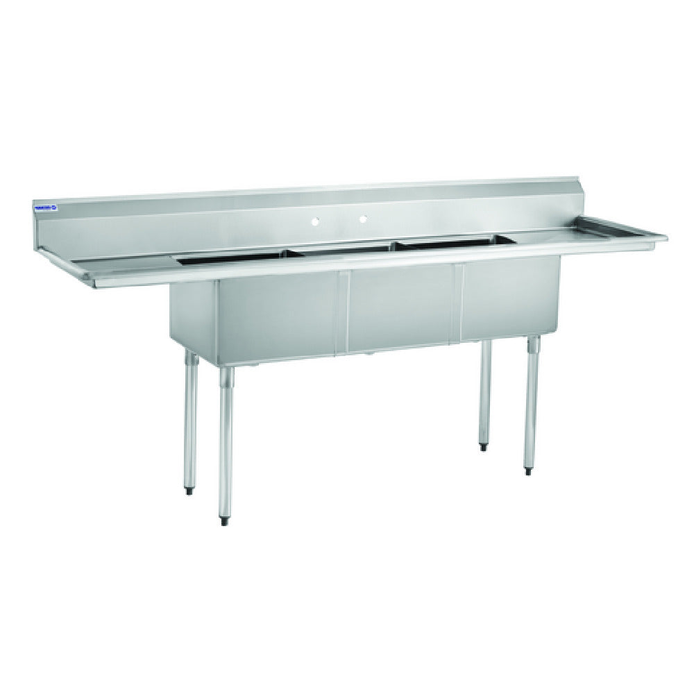 Hubert 29N-003 - Kratos® Compartment Sink, 18"W X 18"D X 12"H Bowl Size, (2) 18" Drain Boards