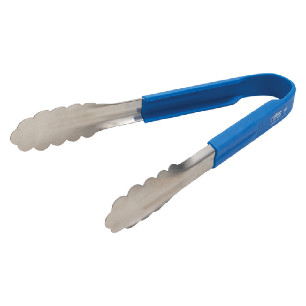 Winco UTSH-9B Utility Tongs 9" Blue Silicone Handle