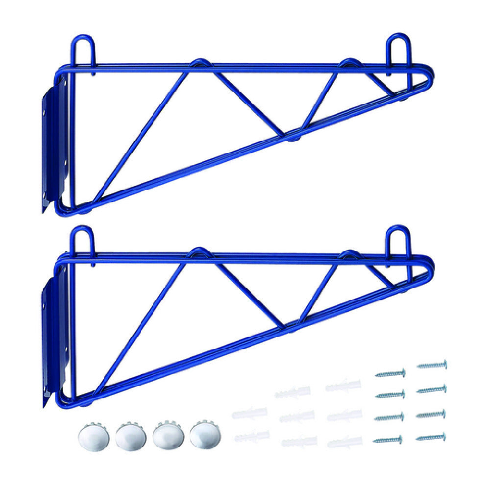Hubert 30V-114 - CenPro Deep Wall Mounting Brackets For Blue Epoxy Wire Shelving