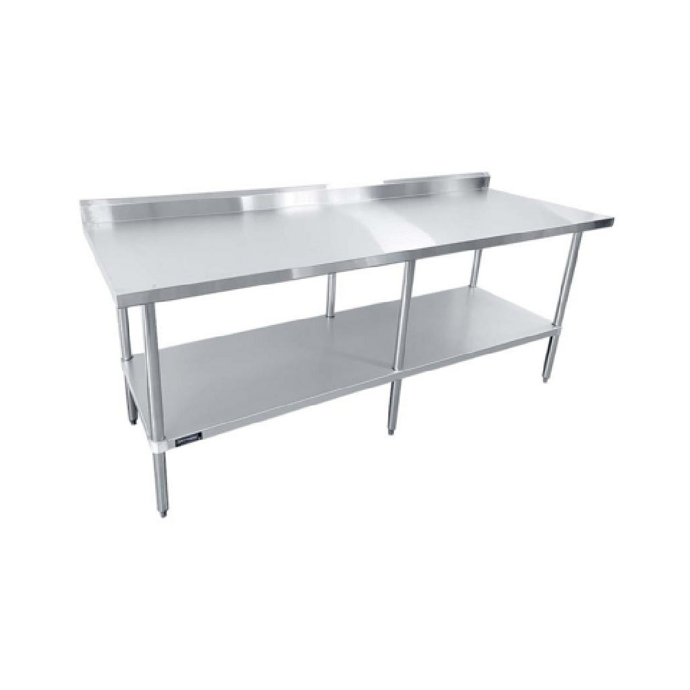 Sapphire Manufacturing SMTEB-3084G Worktable 84"W X 30"D X 35"H 18/430 Stainless Steel Top Shelf