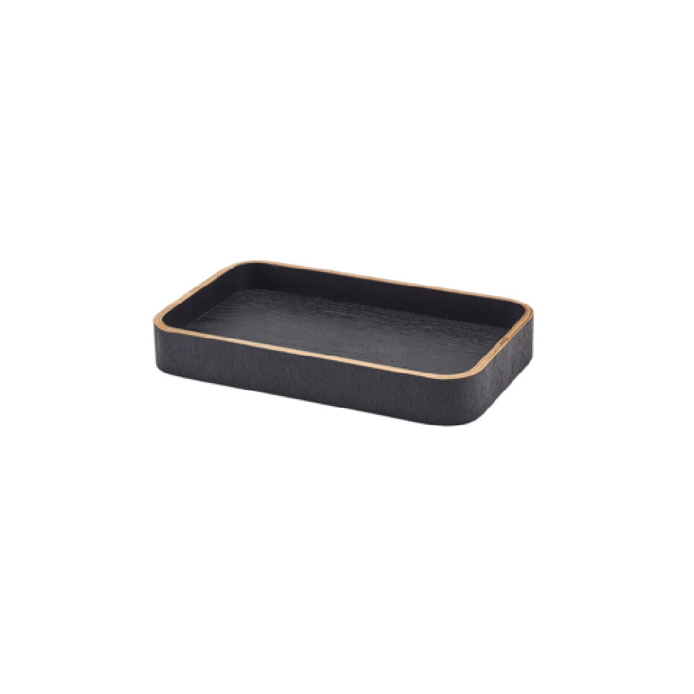 Steelite GWWVT23BK - Tray Wood Veneer Black, 9.0" X 5.5" X 1.375", Trays And Caddies