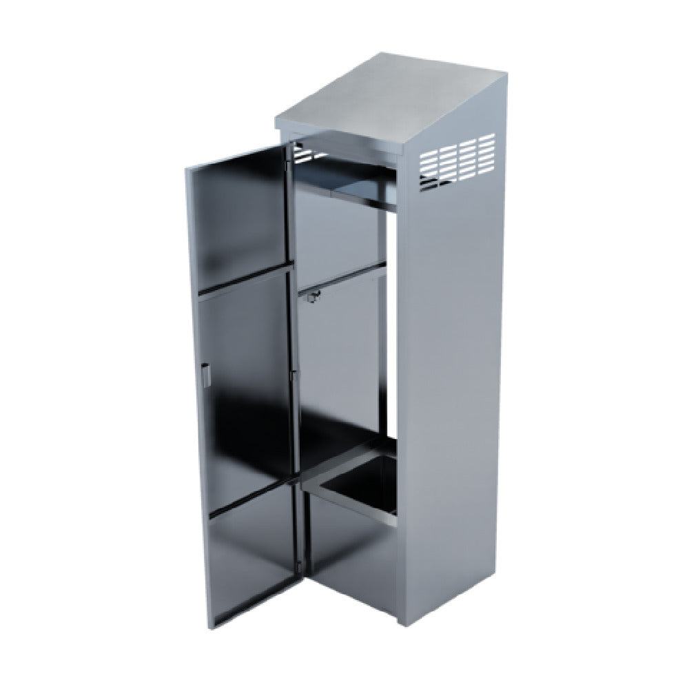 Winholt STCT-HD2425H84-MPS-ST-KT - Mop Sink Cabinet, 24"W X 25.22"D X 84"H, Stainless Steel