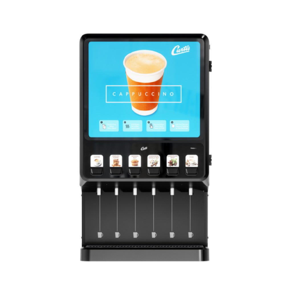 Curtis PCNG6800 | 1360102263 - Premium Cappuccino Next Generation Machine, (6) Station Dispenser With Hot Water