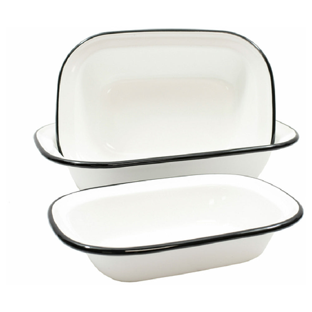 TableCraft Products 80013 - Enamelware Collection™ Serving Pan, 18 Oz., 7-3/4" X 5-3/4 "x 1-3/4"