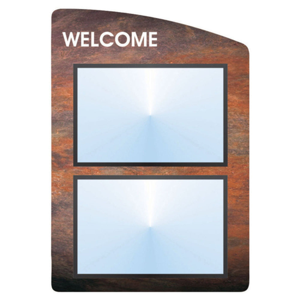 Hubert 79307 - Menu Board, 2-pocket, Wall-mount
