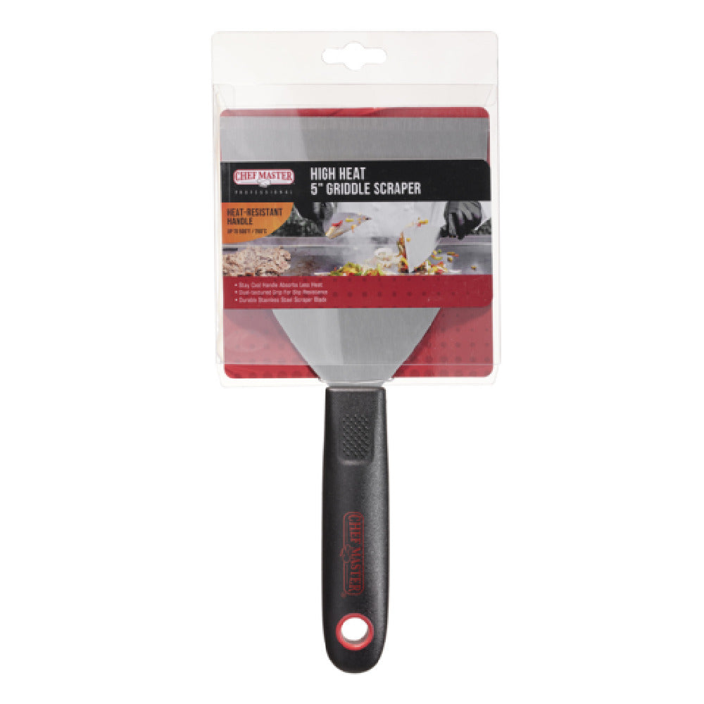 Chef Master 90262 Griddle Scraper High Heat Handle 5"