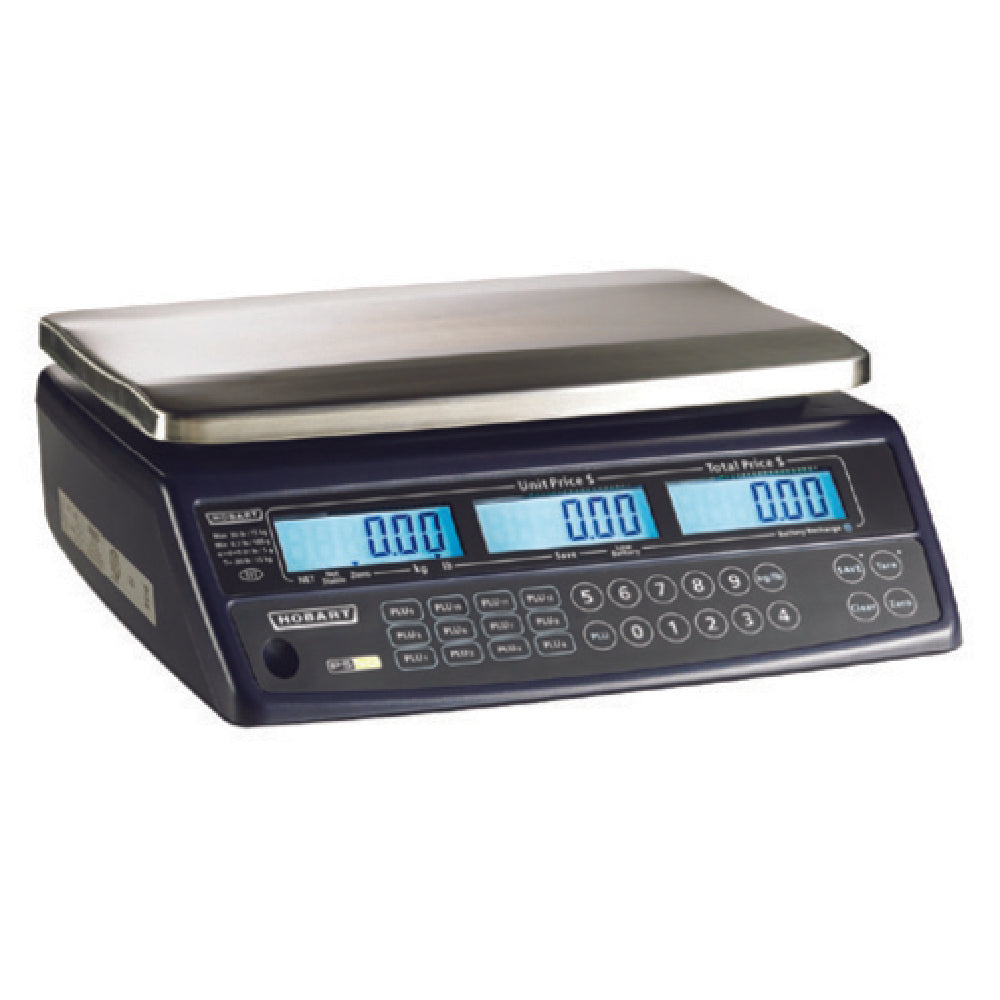 Hobart PS40-3 - Price Computing Scale, 30 Lb. X 0.01 Lb. Capacity, Backlit LCD Displays Front & Back