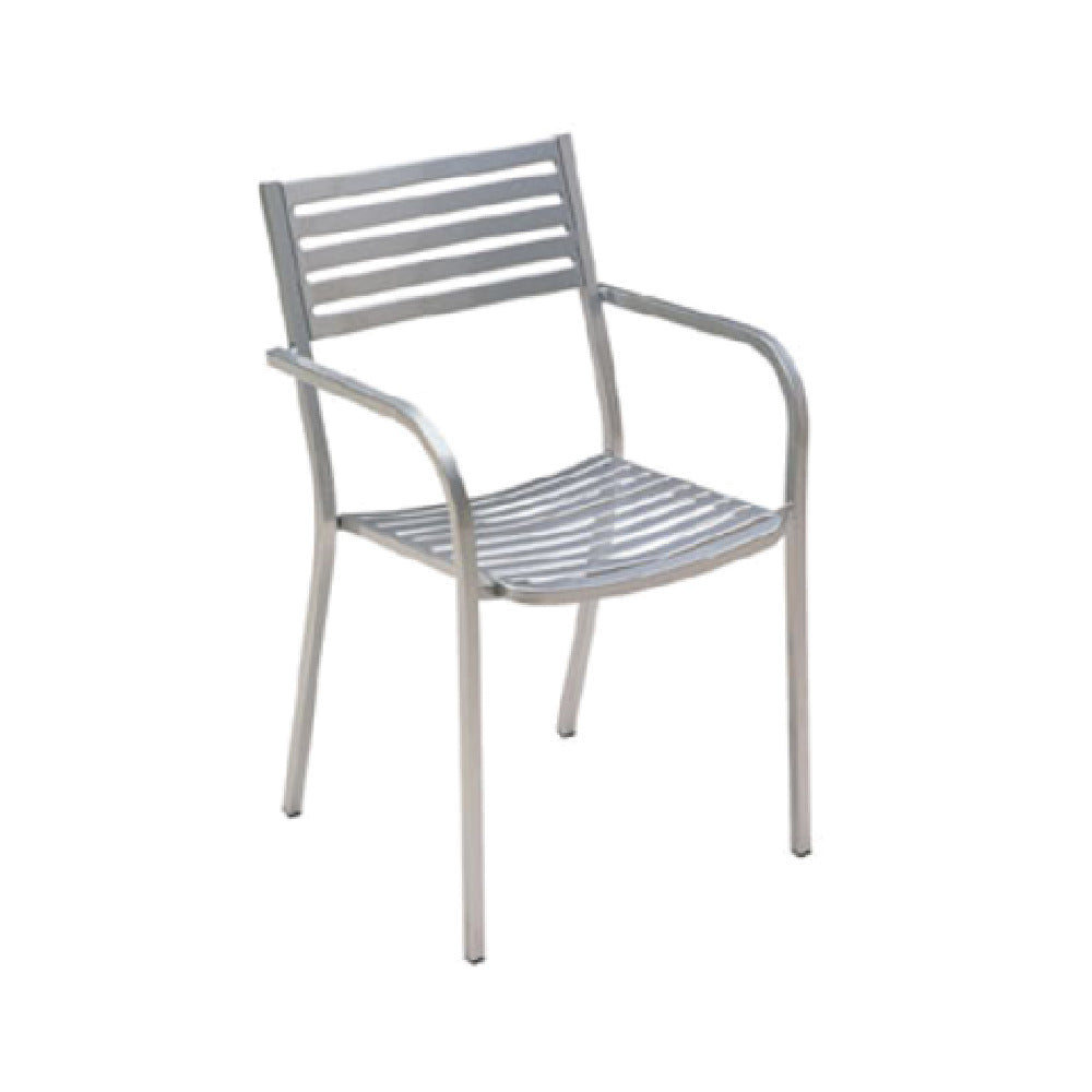 Emuamericas, Llc E268-22 - Segno Stacking Armchair, Outdoor/indoor, Steel Slat Pattern Back And Seat
