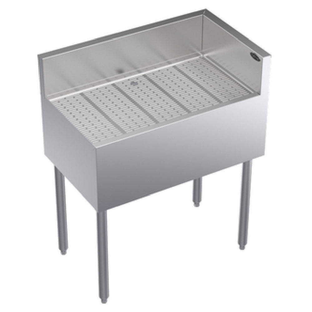 Krowne KR19-C30R Royal Series Underbar Corner Drainboard Free Standing 30"W X 19"D X 36-1/2"H.O.A.