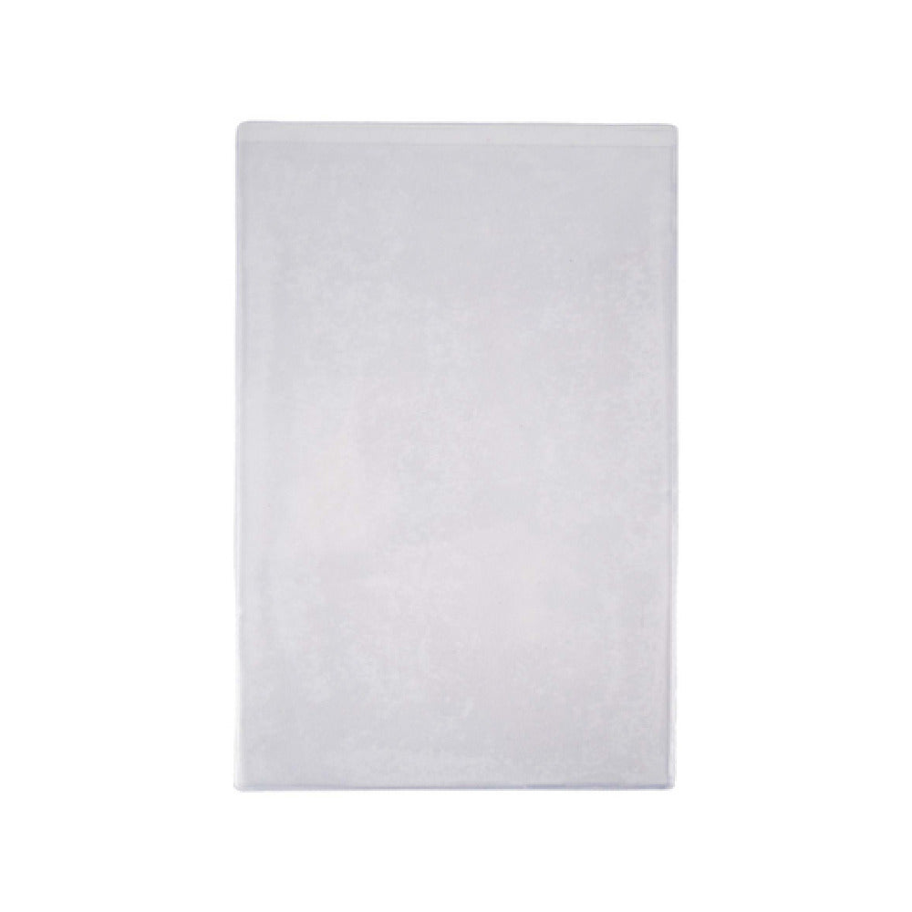 Risch 100 8.5X14 12GA Clear Vinyl Menu Cover 8-1/2" X 14" 12 Gauge Single Pocket Holds 2 Sheets Of Paper