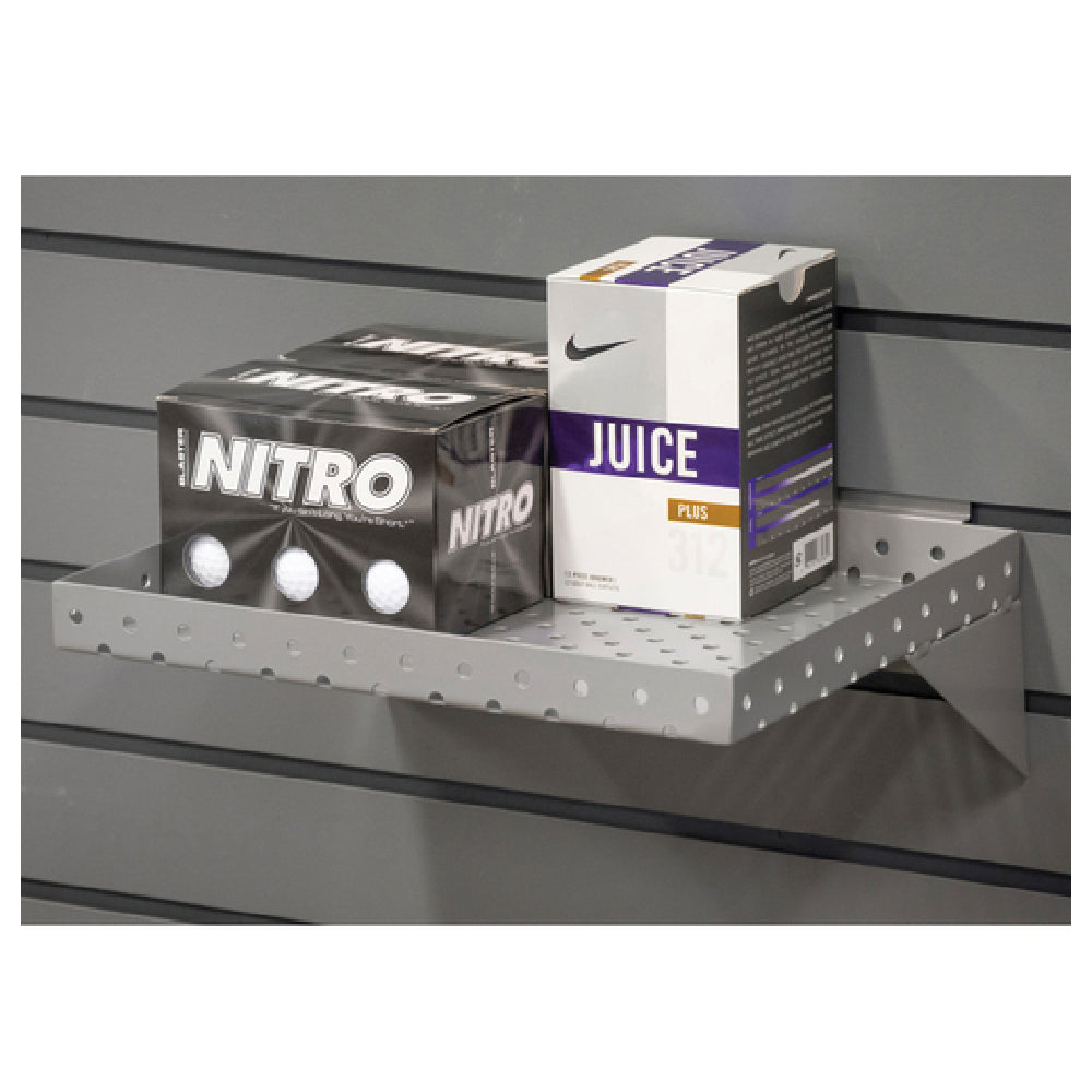 Hubert 57369 - Slatwall Shelf, 12", Perforated