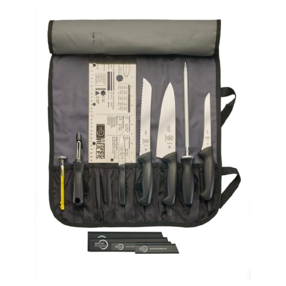 Mercer Culinary M4SET2 13-Pc. Partners In Education Culinary School Knife Set Includes Millennia® 3" Slim Paring Knife W/guard