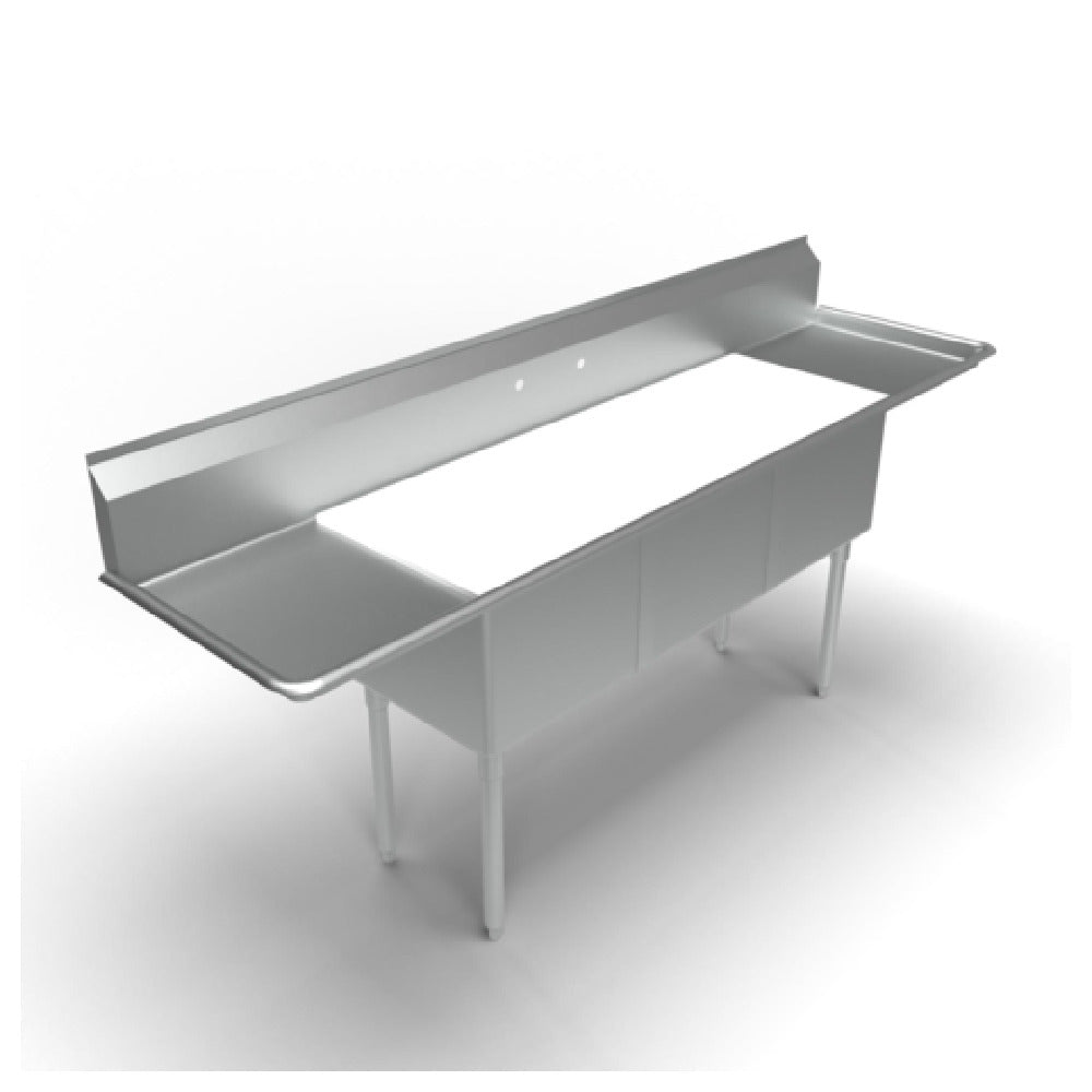 BK Resources PSC-3-1014 Sink Cover For 3-compartment Sink With 10" X 14" Bowls