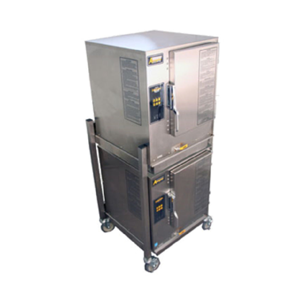 AccuTemp N61201E060 DBL (QUICK SHIP) Two Connected Evolution™ Boilerless Convection Steamers Featuring Steam Vector Technology
