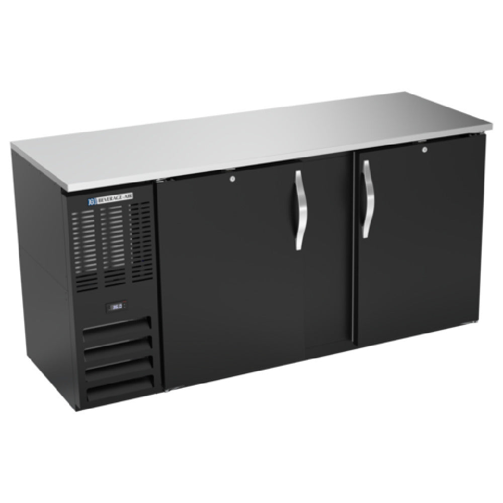 Beverage Air BBN68HC-F-B - Refrigerated Food Rated Back Bar Storage Cabinet, Two-section