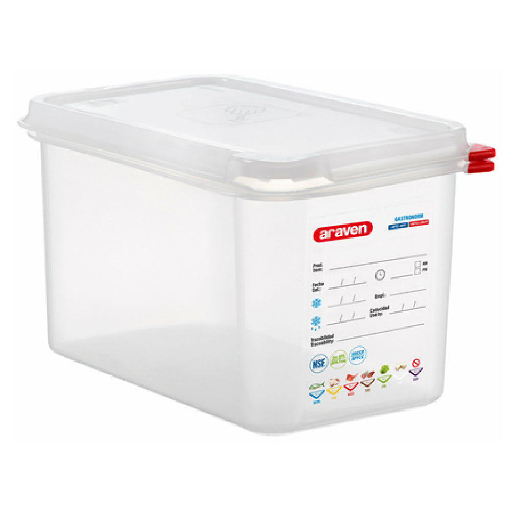 Carlisle 03028 Araven Food Storage Container 4.5 Qt. 10-7/16" X 6-3/8" X 6"
