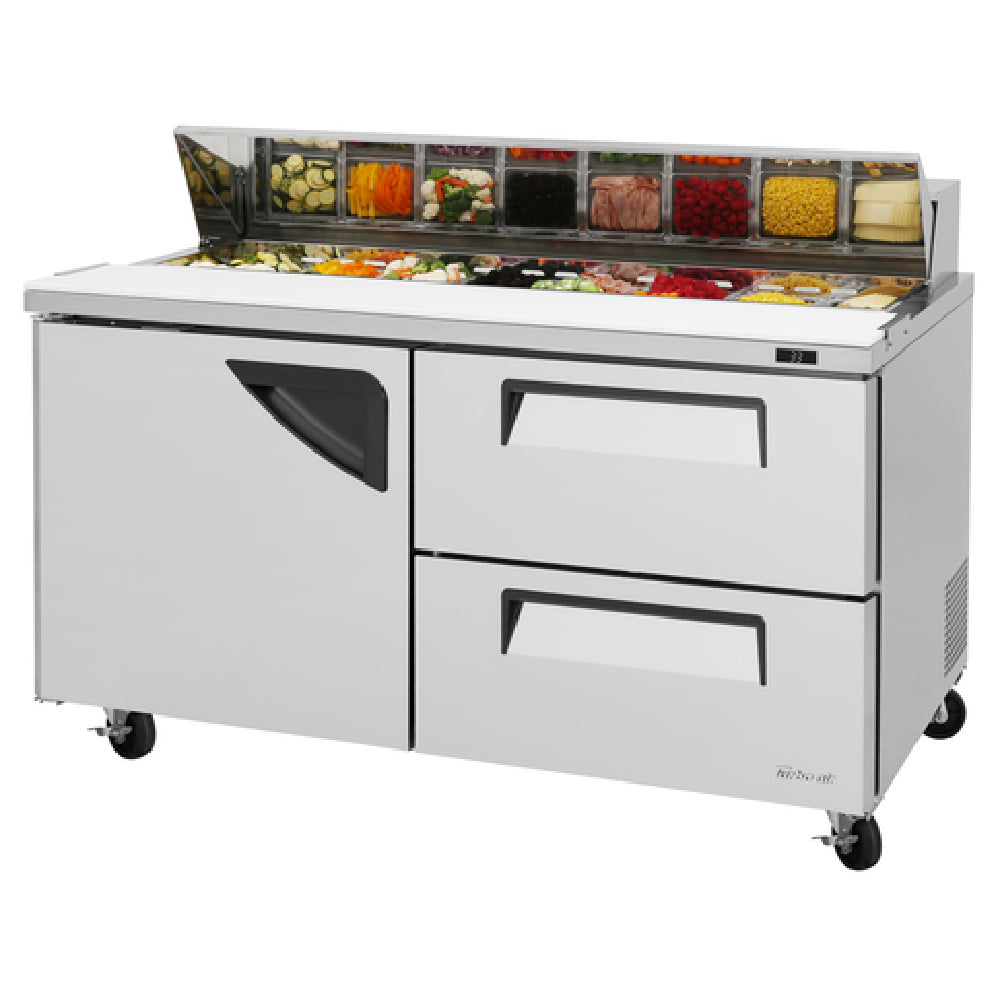 Turbo Air TST-60SD-D2-N Super Deluxe Sandwich/Salad Unit Two-section 16.0 Cu. Ft.