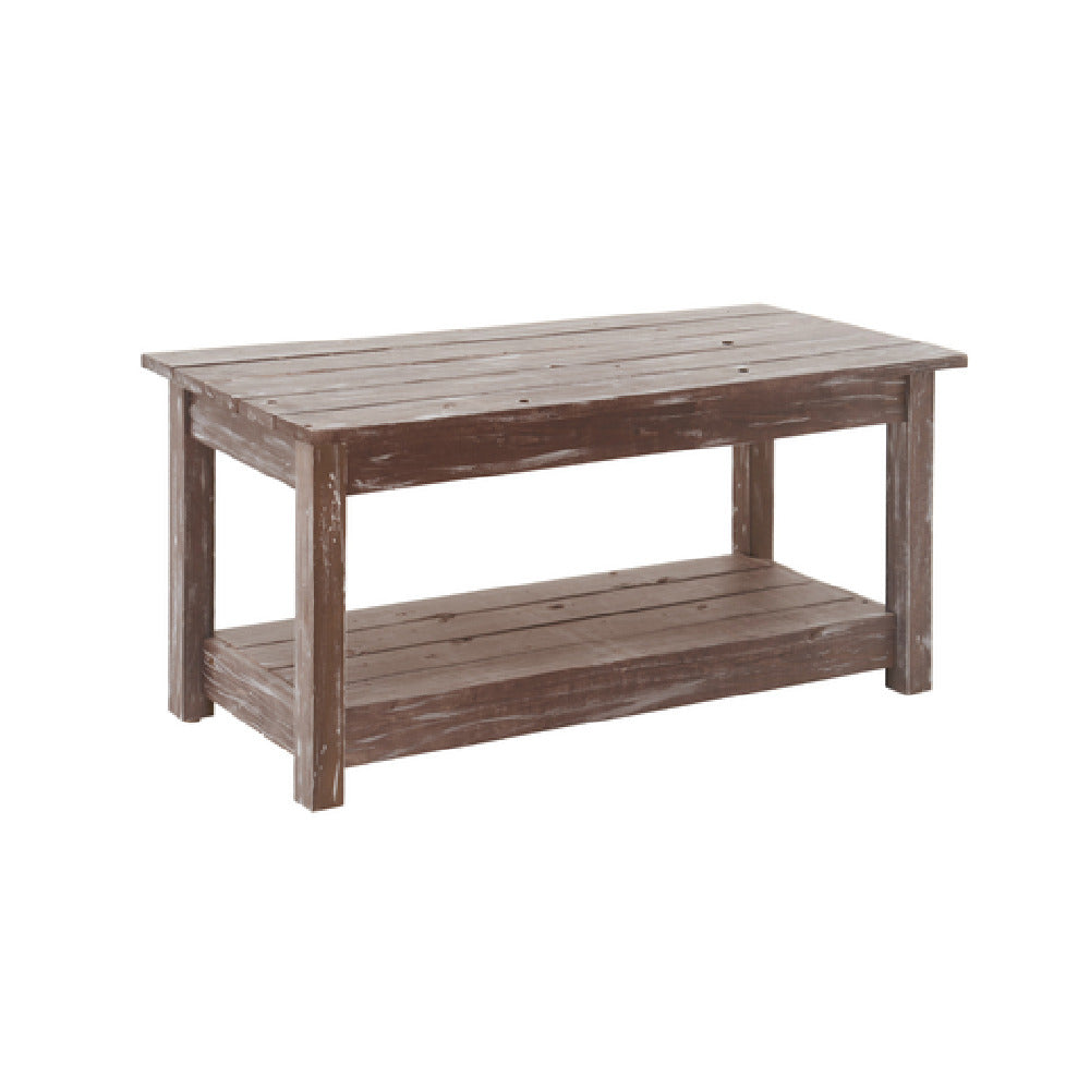 Hubert 45630 - Expressly HUBERT® Rustic Brown Wood Display Table - 40"L X 17 3/4"W X 19"H