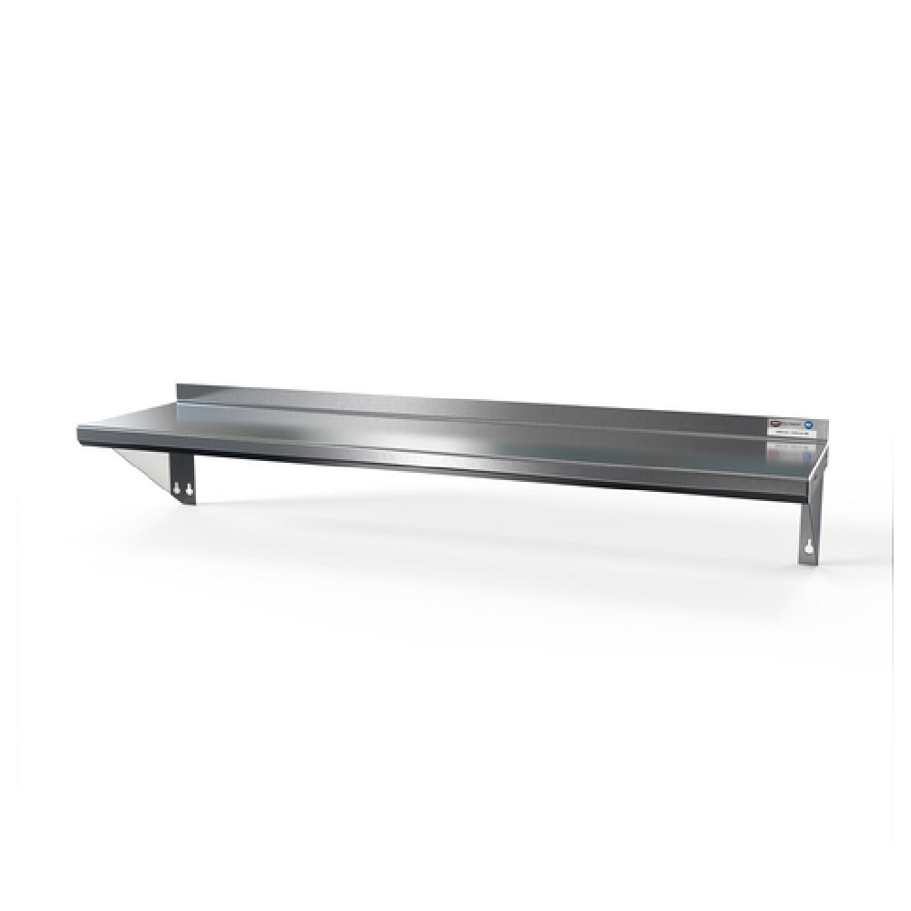NBR Equipment WS-1272 Shelf Wall-mounted 72"W X 12"D X 9-1/2"H Overall Size