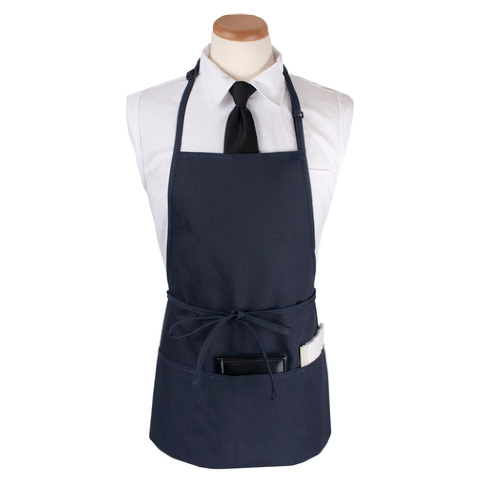John Ritzenthaler Company CL3PBIANVFP-1 Chef Revival® Bib Apron 26" X 23" Long 3 Front Pockets And Pen Pocket