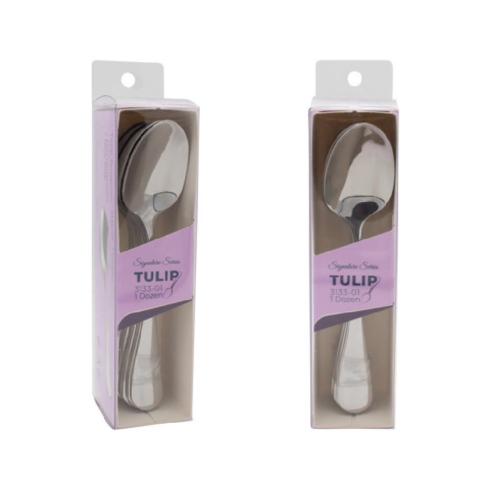 CAC China 3133-01 Tulip CPK Teaspoon 6-1/8" Extra Heavy Duty