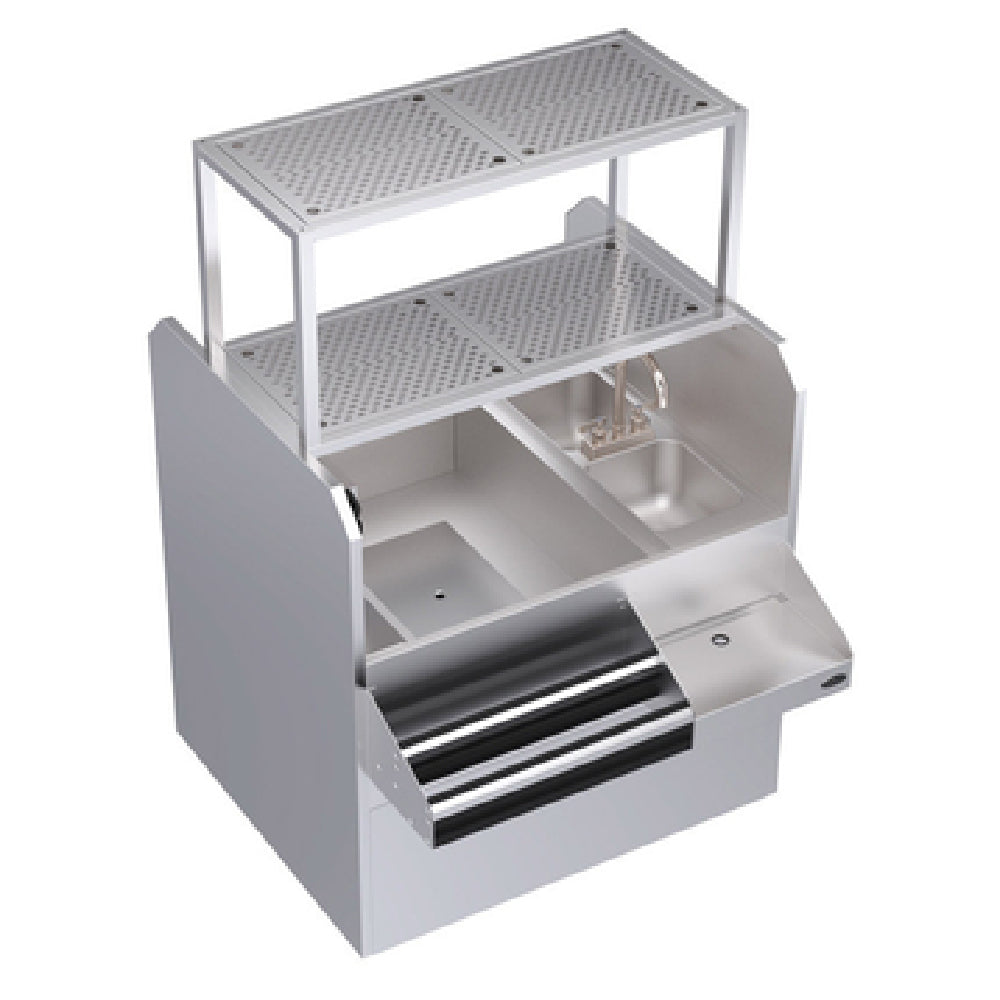 Krowne KRPT-42LP-10 Royal Series Underbar Ice Bin/Cocktail Station Pass-thru Combo
