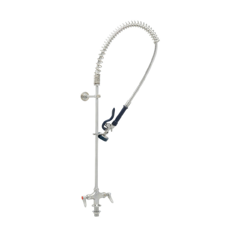T&S Brass S-0113-B EverSteel Pre-Rinse Unit: EasyInstall Stainless Steel Single Hole Deck Mount Mixing Faucet
