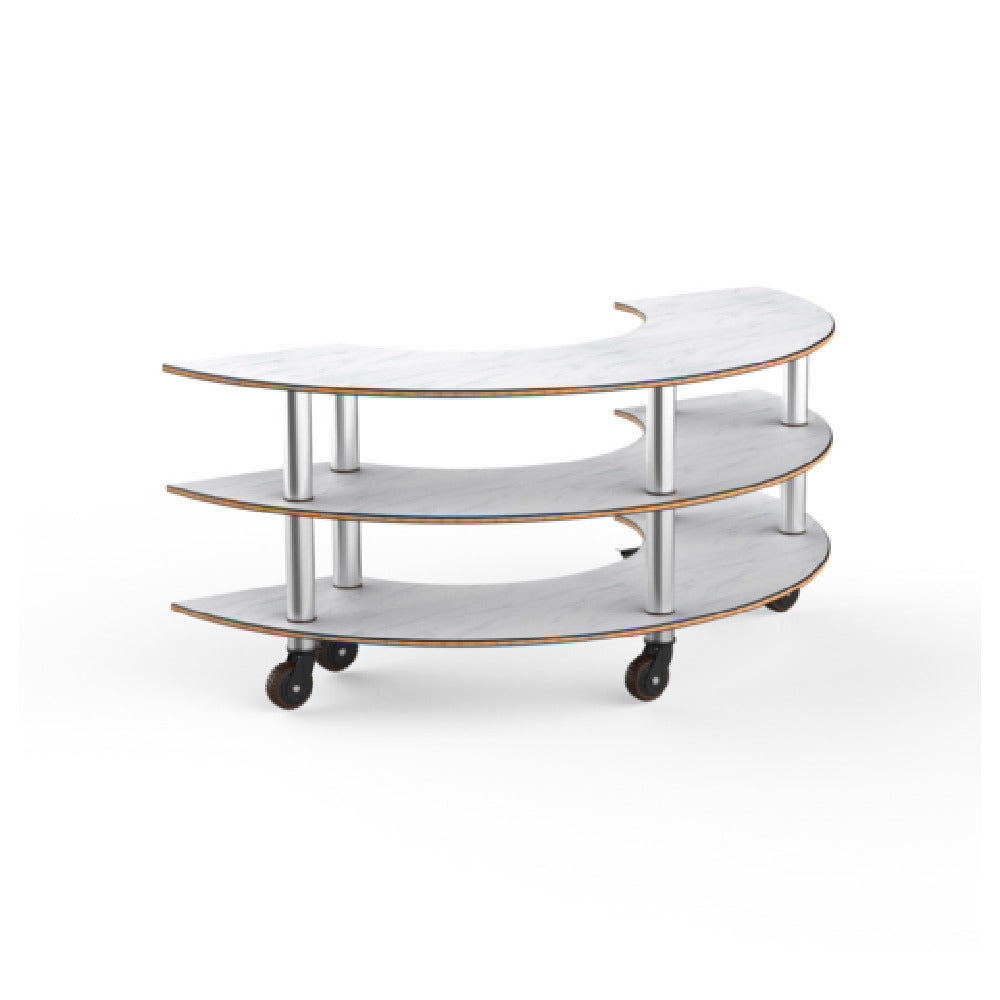 Steelite MGCMSX01CSXH - Modular Creative Curved Unit White Carrera Stainless Steel