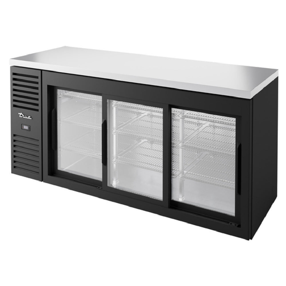 True Refrigeration TBR72-RISZ1-L-B-111-1 Refrigerated Back Bar Cooler Three-section