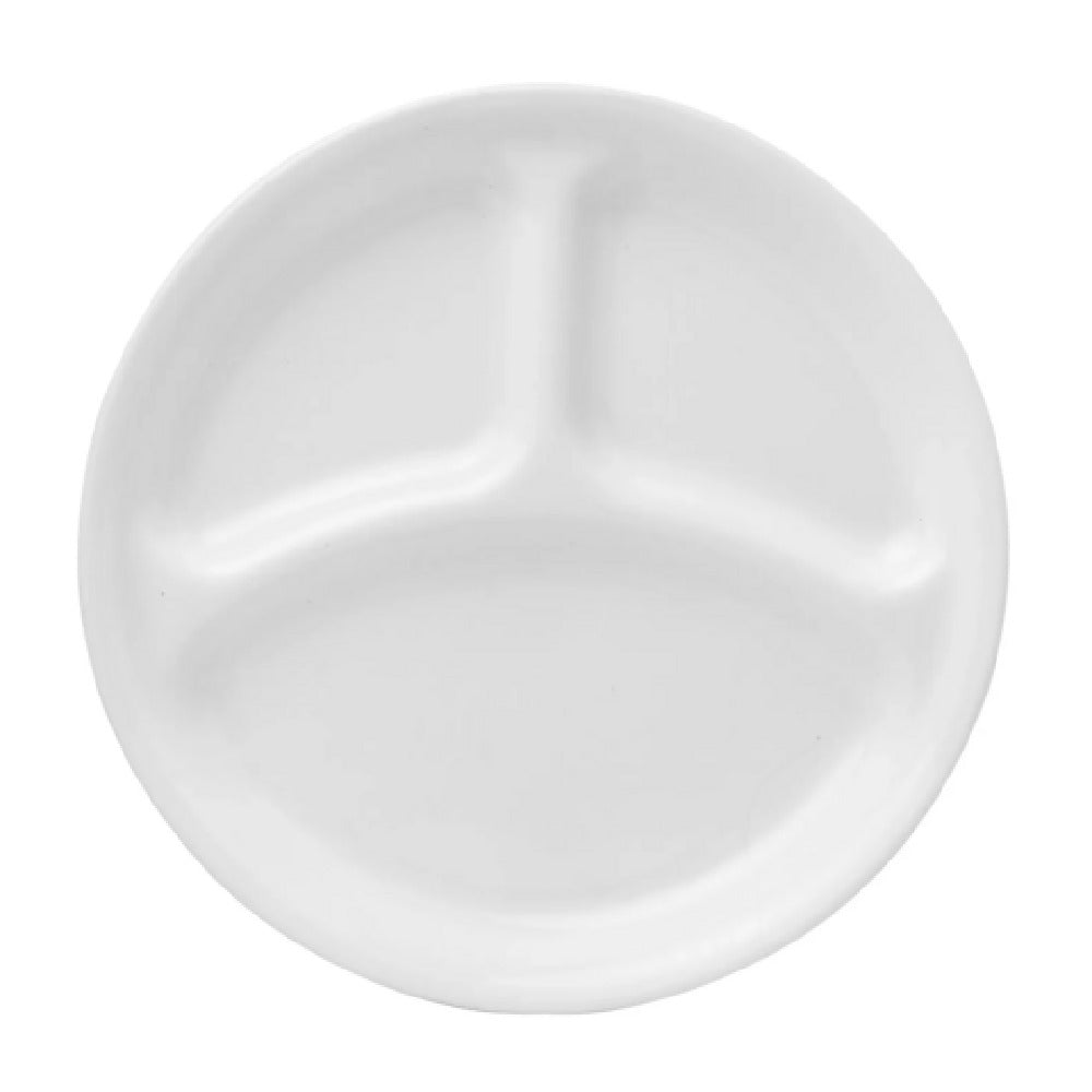Anchor Hocking 1151961 Essentials Divided Dinner Plate Round 10-1/2"W X 10-1/4"D X 3/4"H