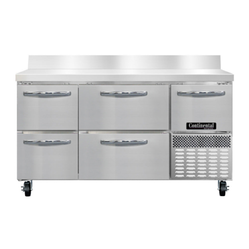 Continental Refrigerator RA60SNBS-D Refrigerated Base Shallow Depth Worktop Unit