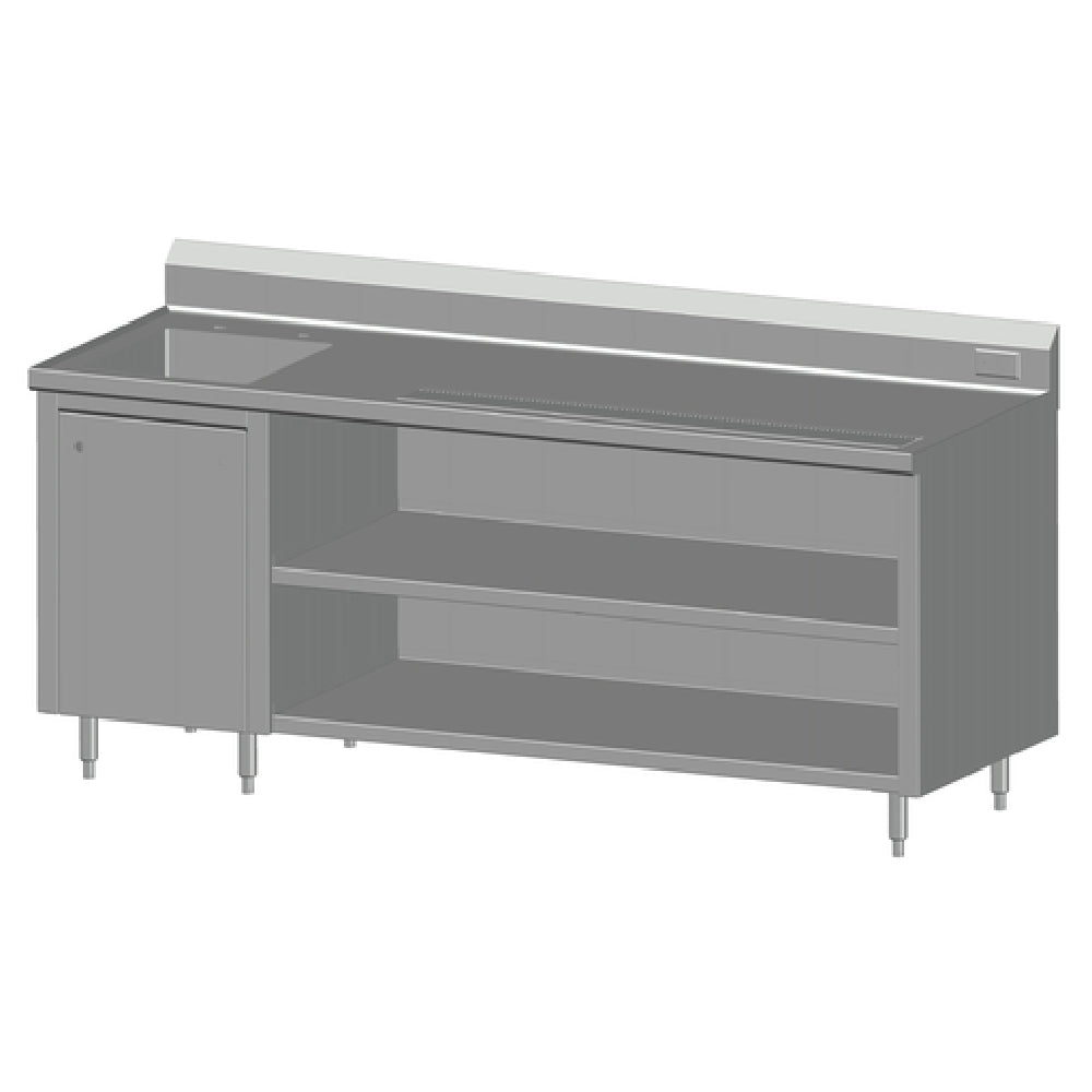 SPG BC-84L - Universal Stainless Beverage Counter, 84" Long, 30" Wide