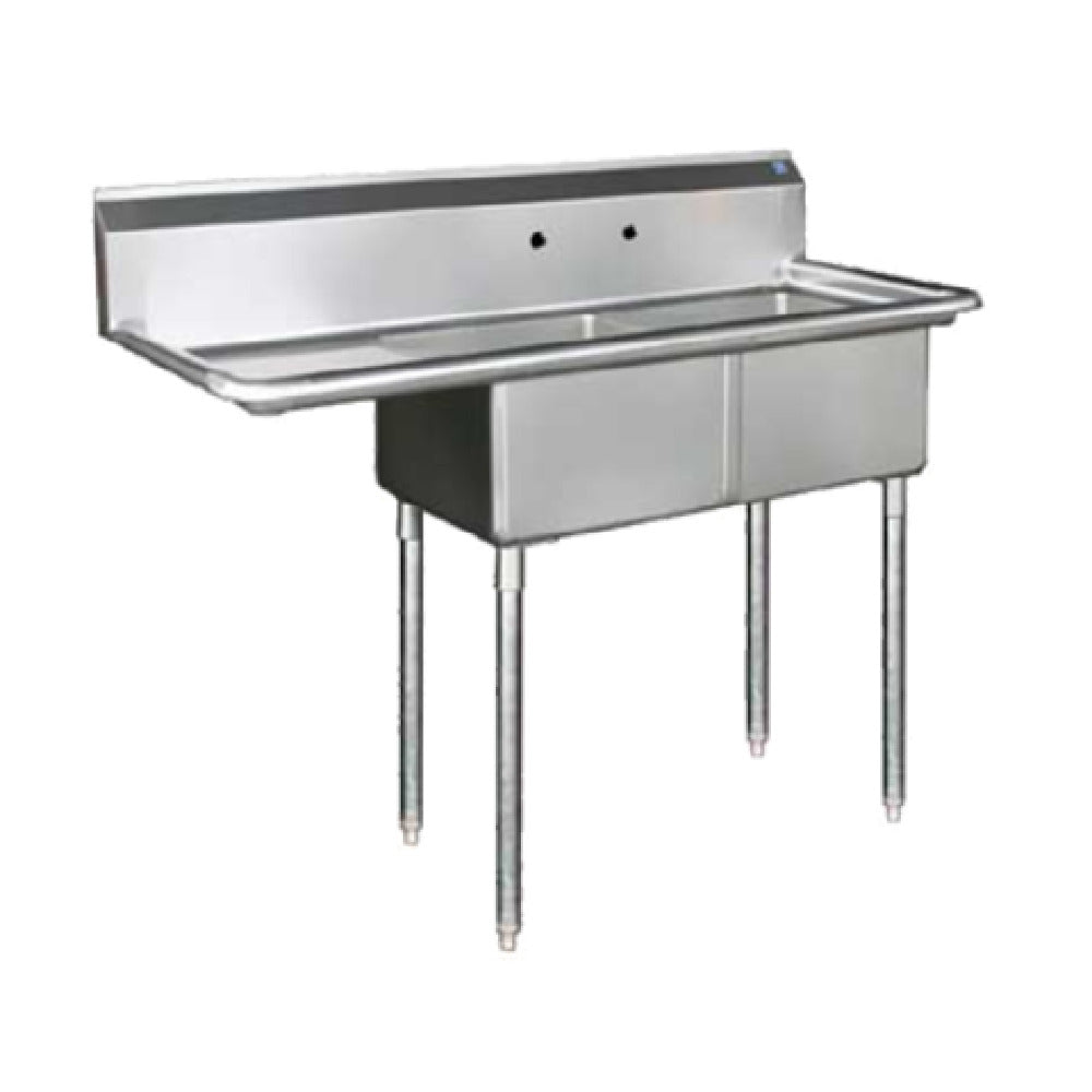 Blue Air BS2-18-12/L - Sink, 2-compartments, 18" Left Drainboard