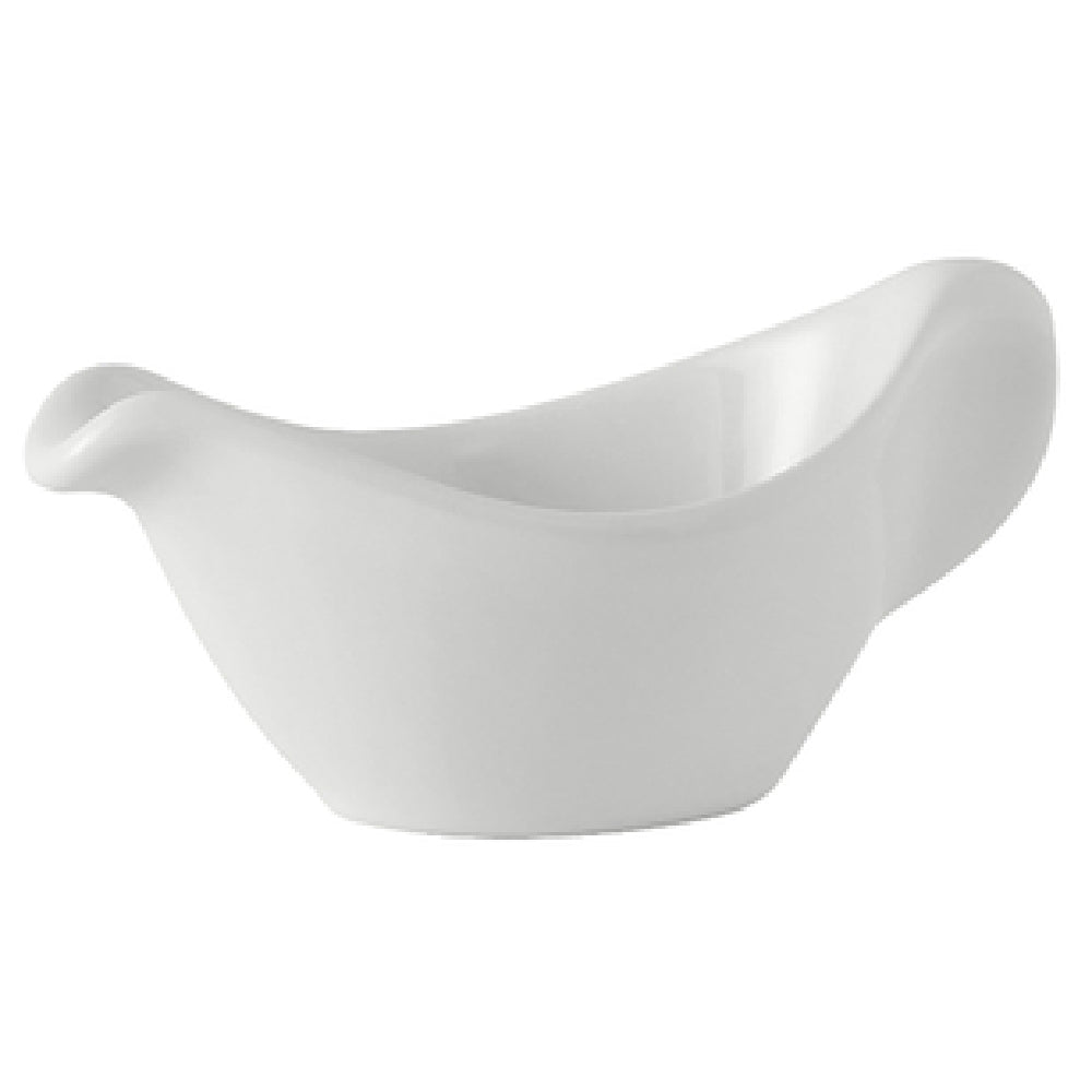 Tuxton BWZ-0259 Sauce Boat 2-1/2 Oz. 5-1/8" X 2-5/8" X 2-3/8"