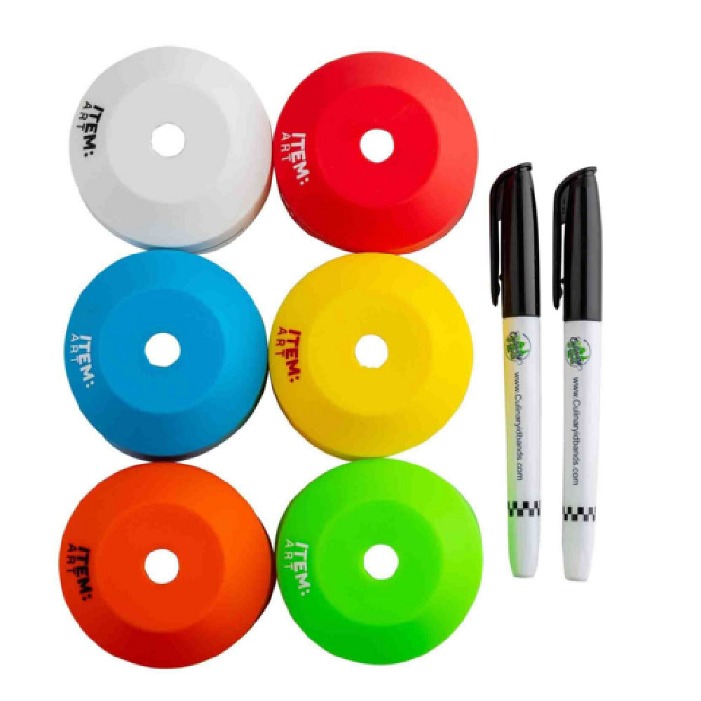 TableCraft Products 13095 - Multi-Color Writeable Silicone Tip Top, 63mm, With (2) Markers