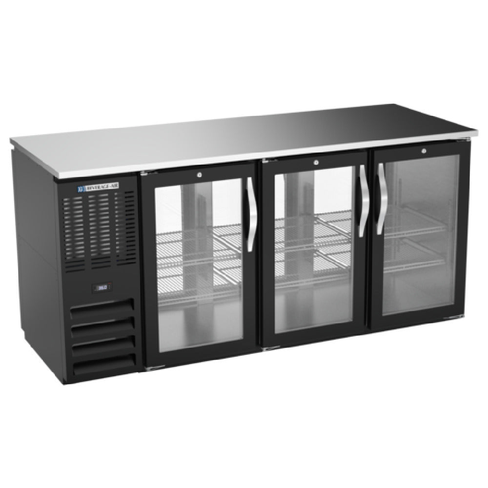 Beverage Air BBN72HC-F-GS-PT-B - Refrigerated Pass-Thru Back Bar Food Rated Refrigerator