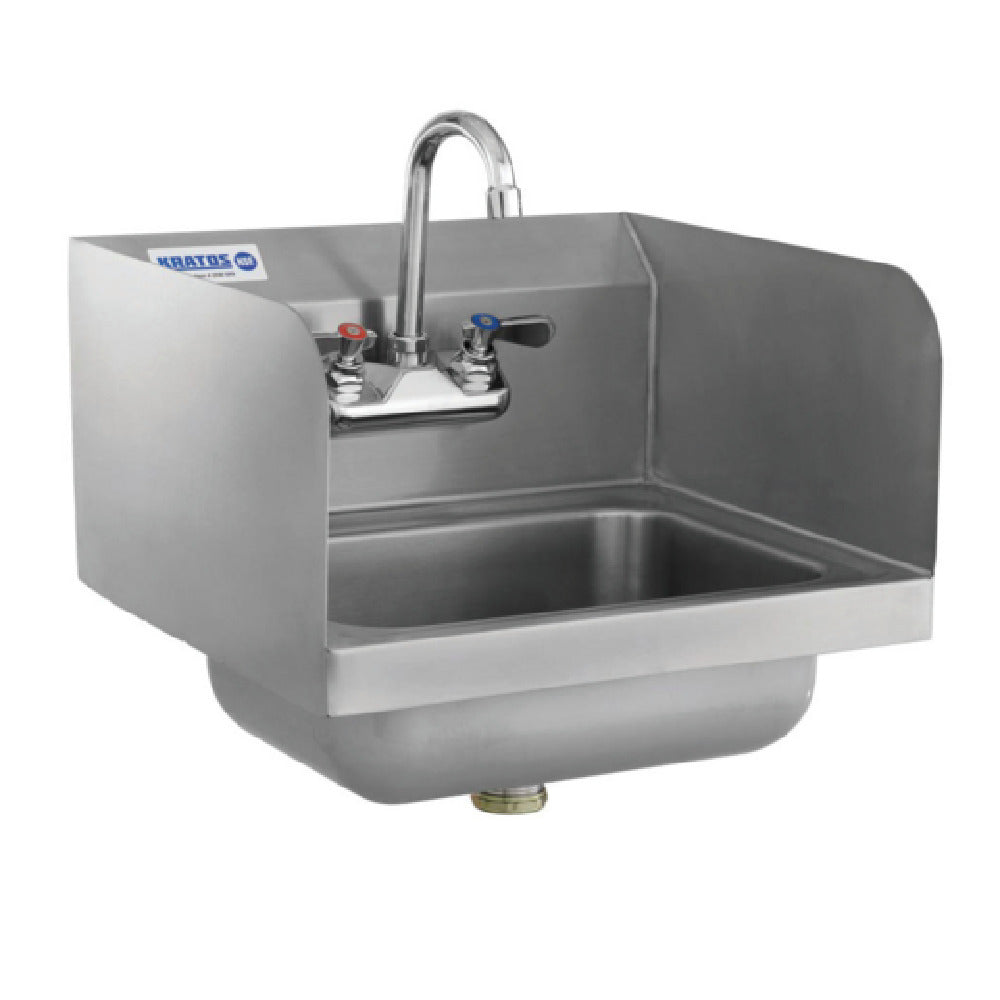 Hubert 28W-089 - Kratos® Commercial Hand Sink With Gooseneck Faucet, 17"W X 15. 25"D X 13. 5"H
