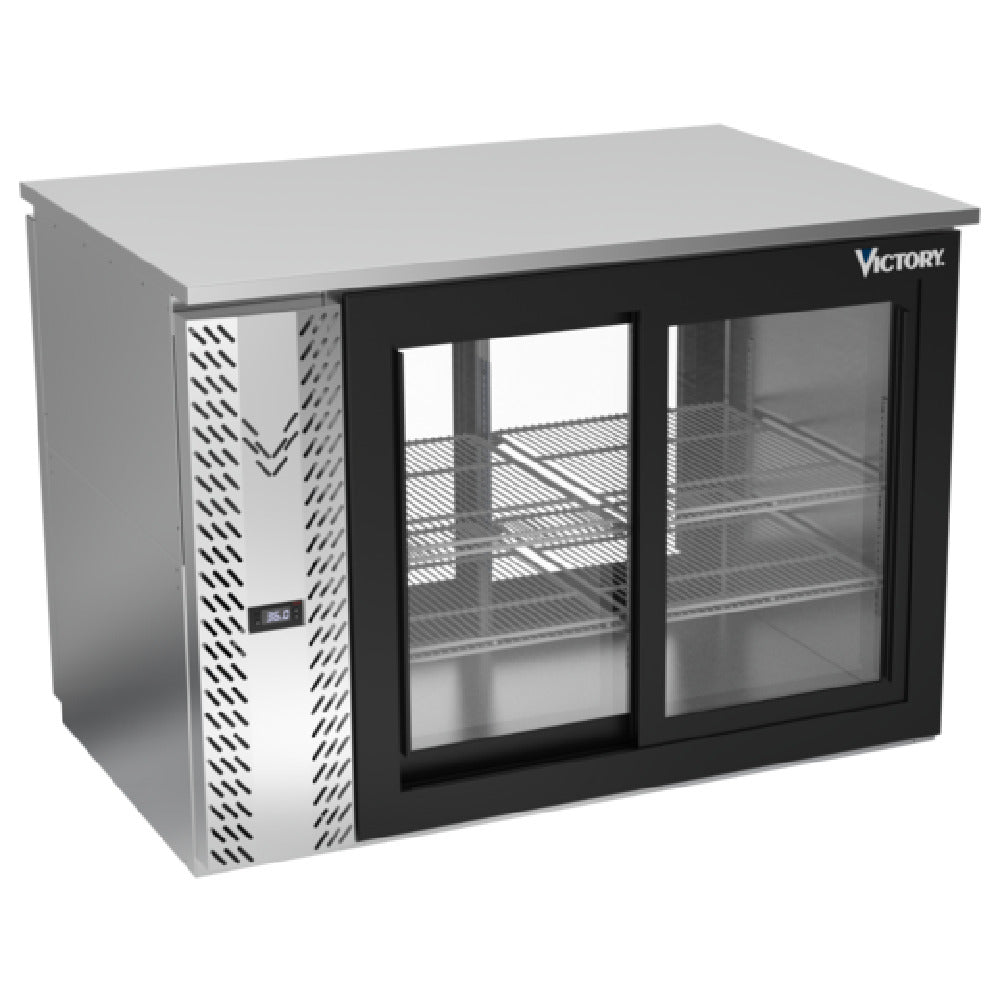 Victory VBB48HC-F-GS-PT-S - Pass-Thru Back Bar Refrigerator, Food Rated, Two-section