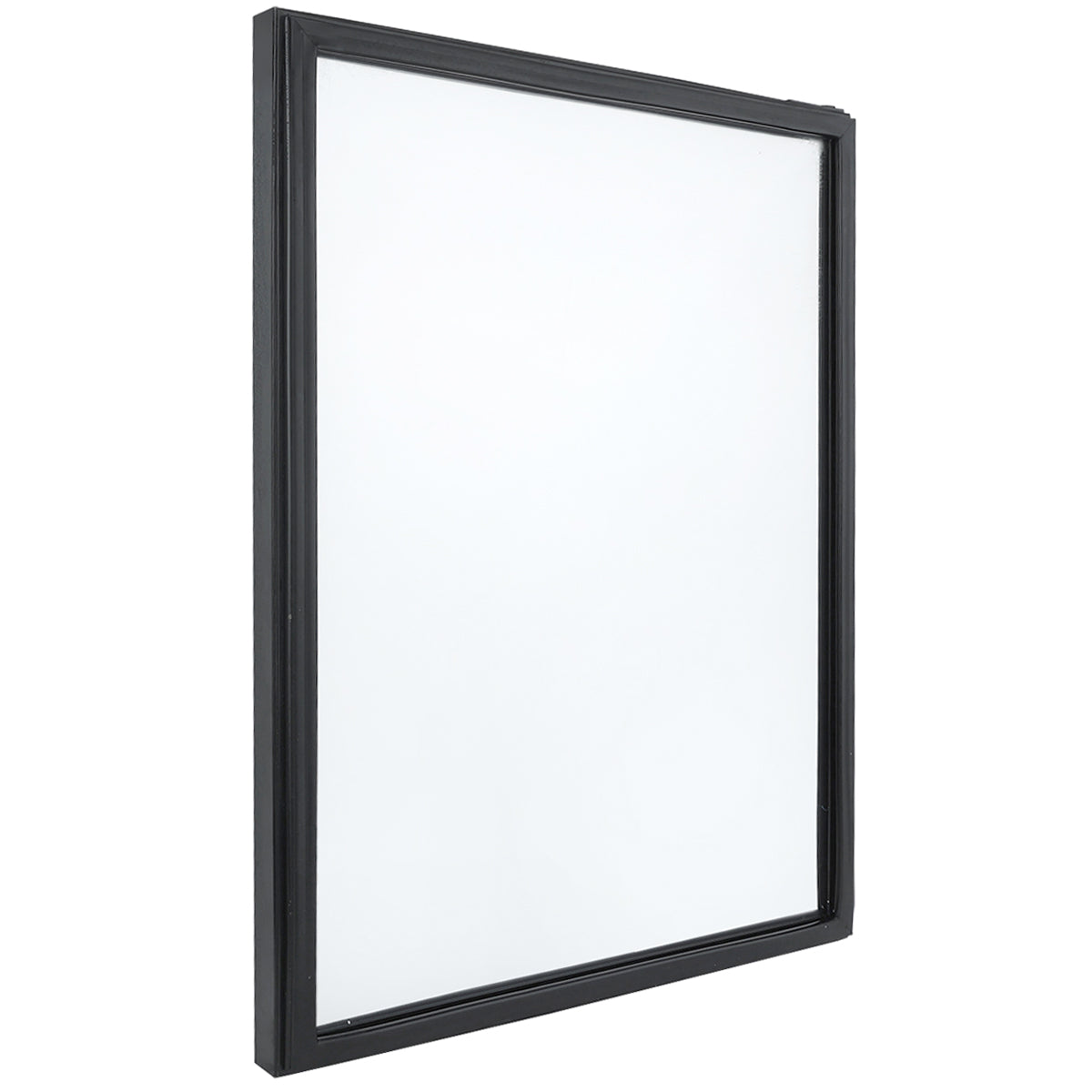 A black rectangular picture frame seen from a slight angle, with a blank white space inside where a photo or artwork would go. The modern frame resembles the sleek design of Empura Refrigeration and stands upright like an Empura Parts Door Left.