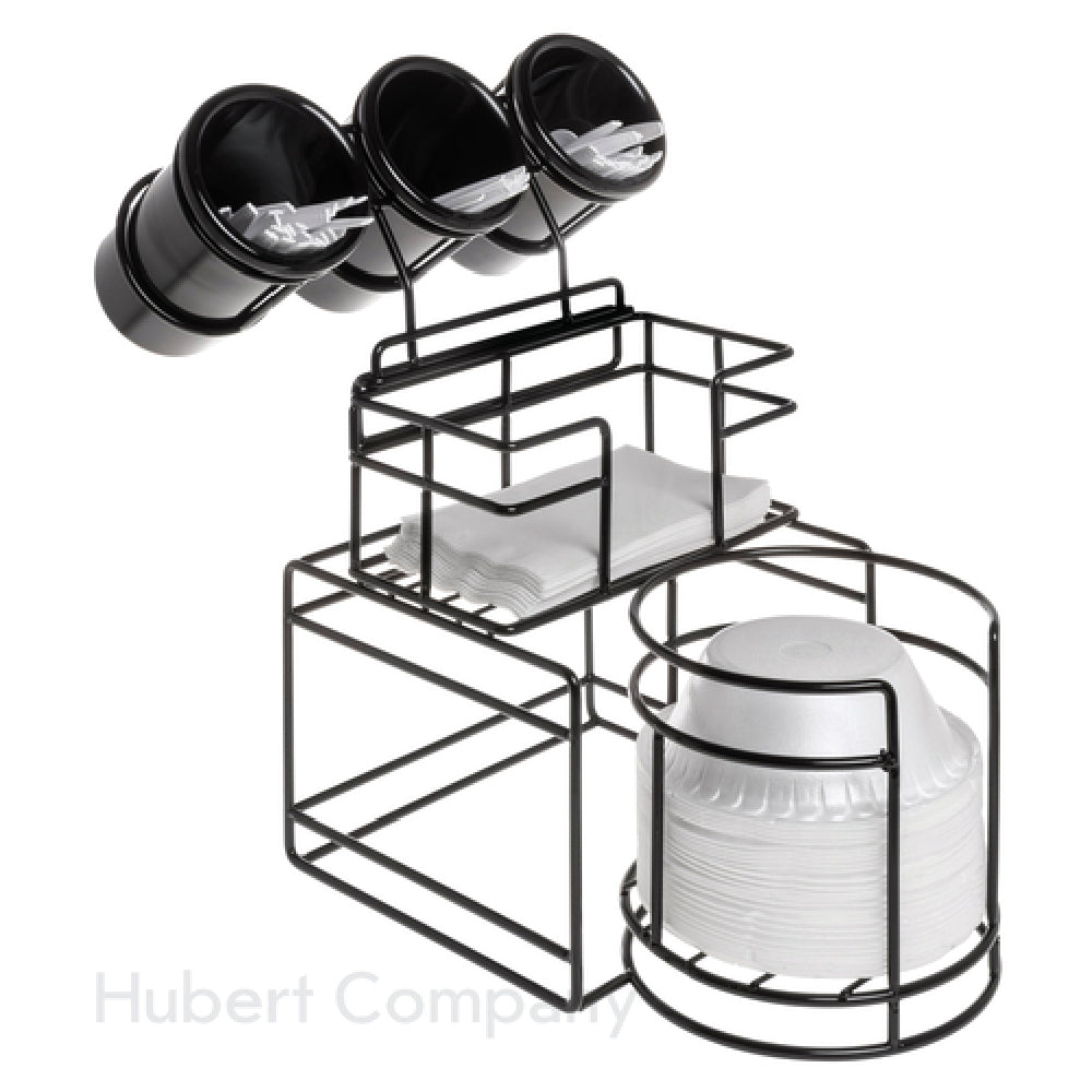 Hubert 29120 - Plate/Bowl/Napkin Holder, 14-7/16"L X 9-11/16"W X 11-1/3"H, Detachable Cylinder Holder