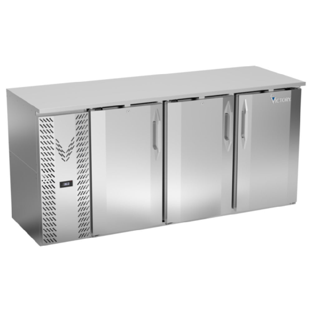 Victory VBBN72HC-F-S - Back Bar Refrigerator, Food Rated, Three-section