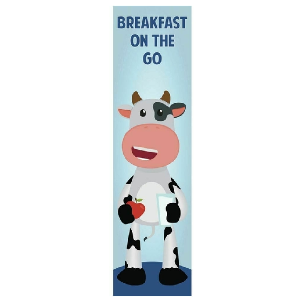 Hubert 76023 - Magnetic Sign, "Breakfast On The Go", For Mobile Breakfast Cart #75848,16" X 59-1/2"H