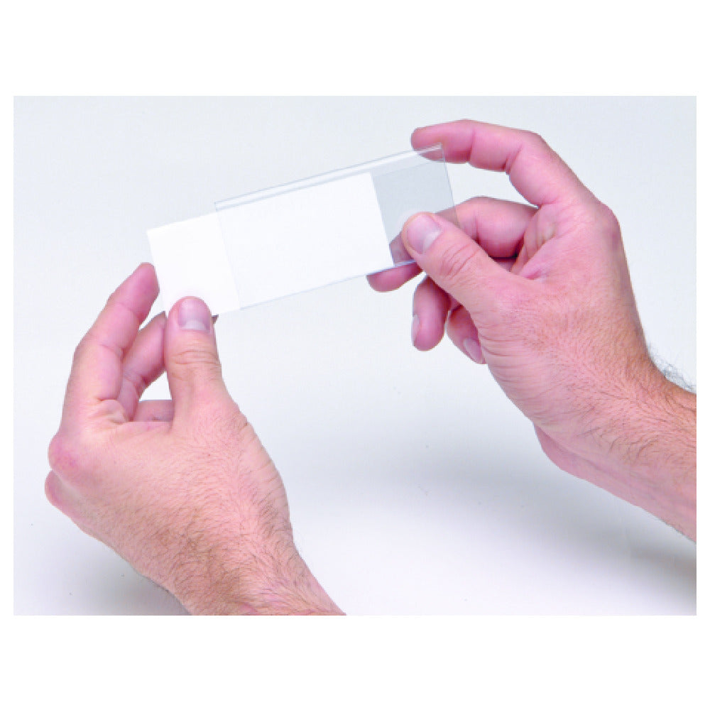 Quantum LTR-2400 Label Holders Clear With Laser Label Inserts (25 Per Pack)