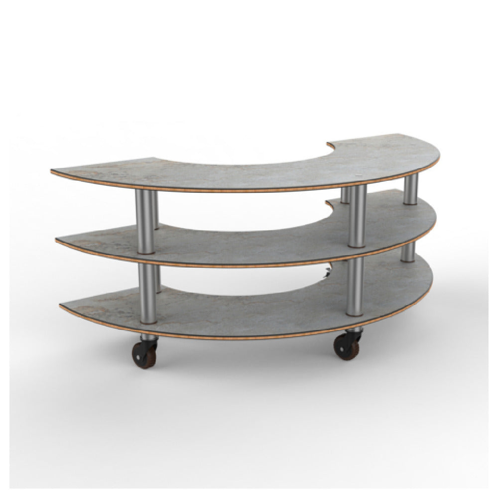Steelite MGCMSX01GSXH - Modular Creative Curved Unit Grey Brushed Stainless Steel