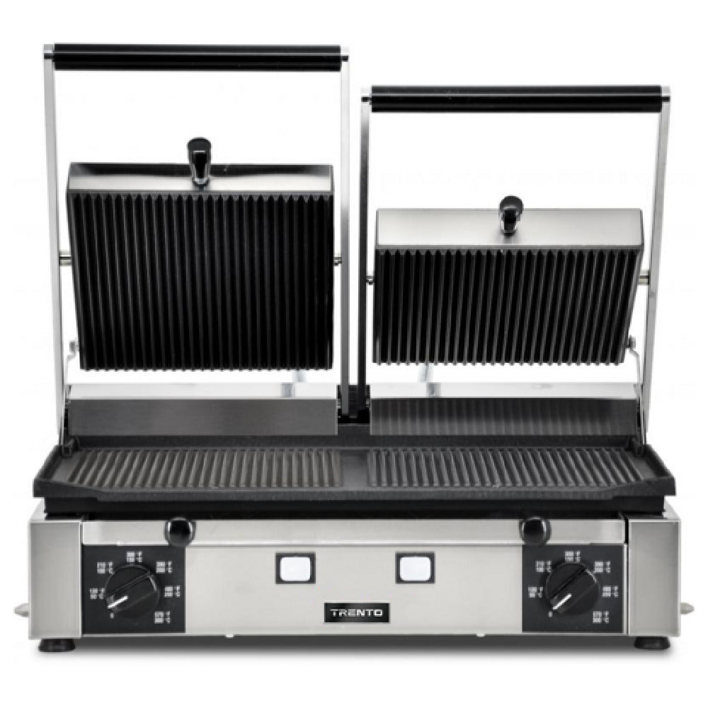 Omcan 11378 (PG-IT-0737-R) Trento Sandwich Grill Double 10" X 19" Grill Surface